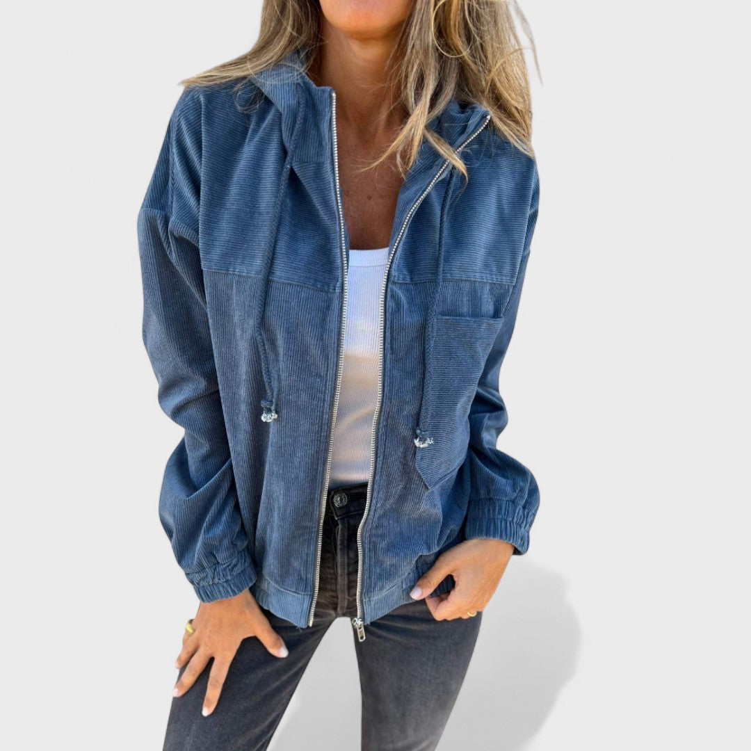 Veronika - Sametová bunda s kapucí