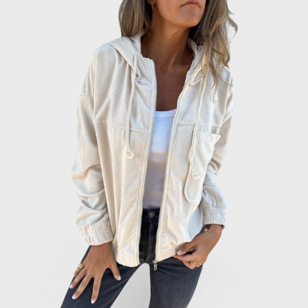 Veronika - Sametová bunda s kapucí